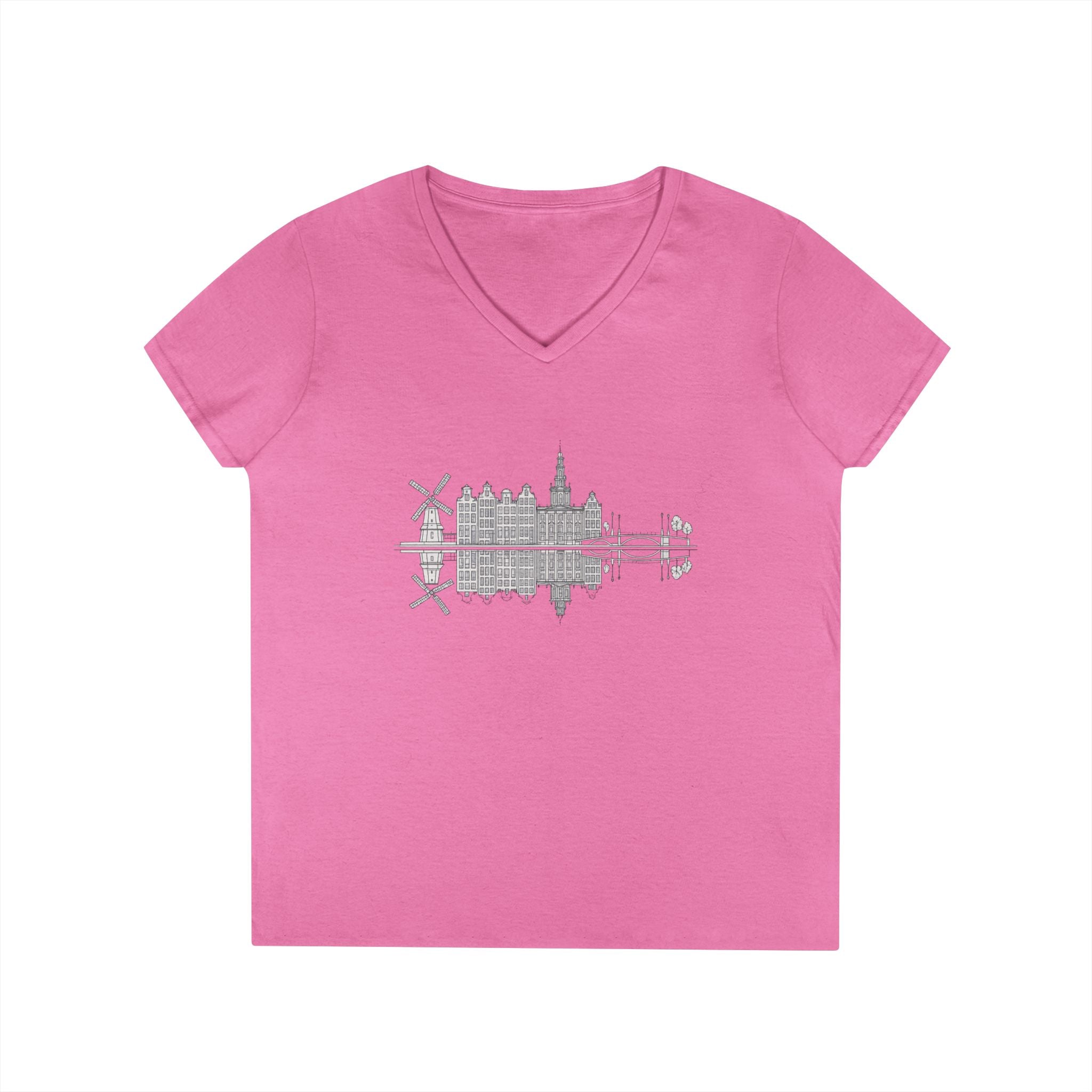Amsterdam Skyline V-Neck Tee