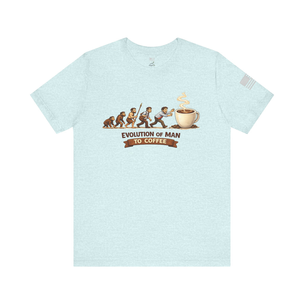 Evolution of Man to Coffee Drinker T-shirt