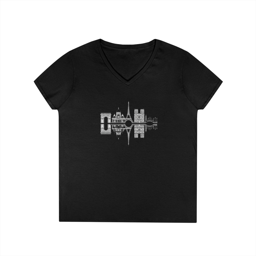 Paris Skyline V-Neck T-Shirt