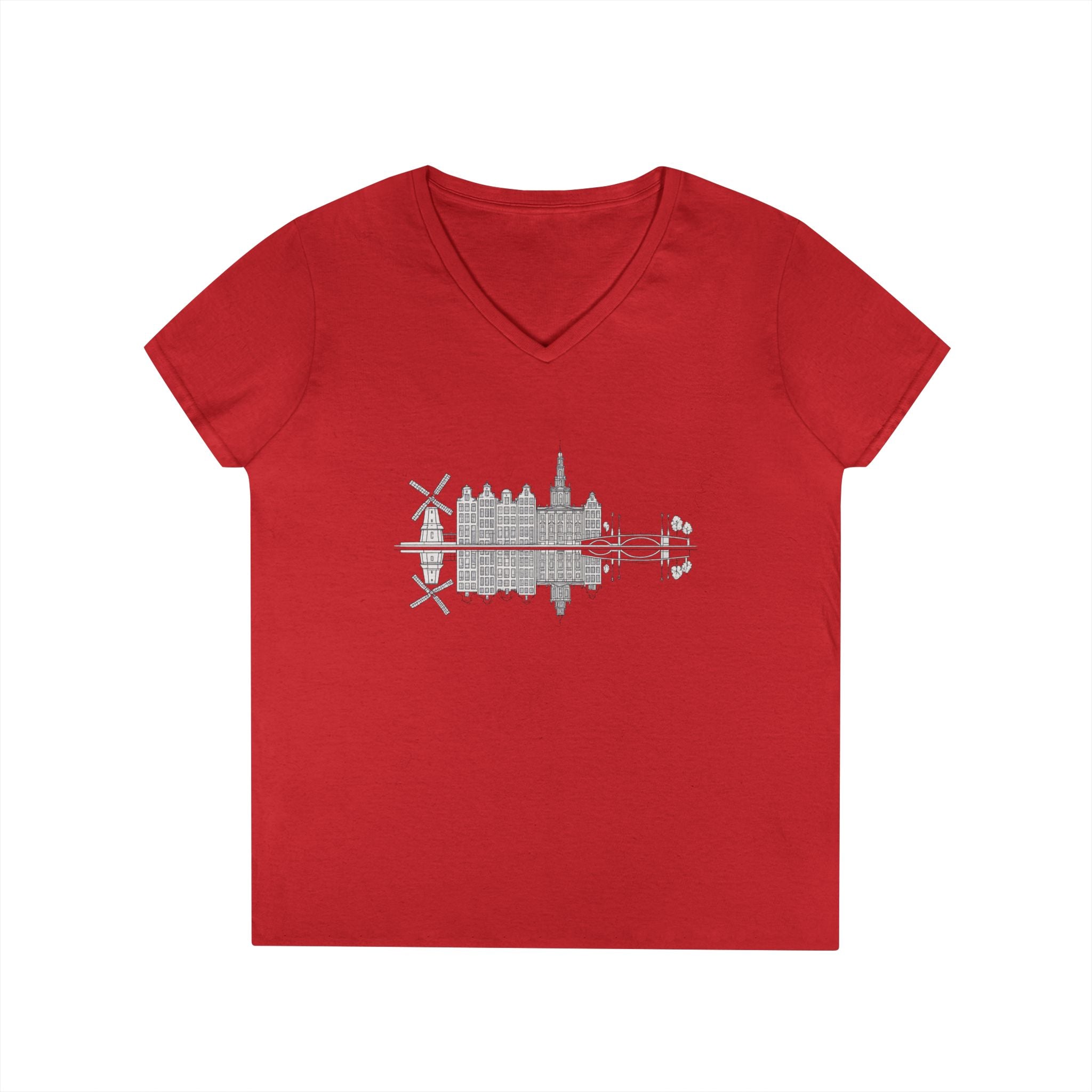 Amsterdam Skyline V-Neck Tee