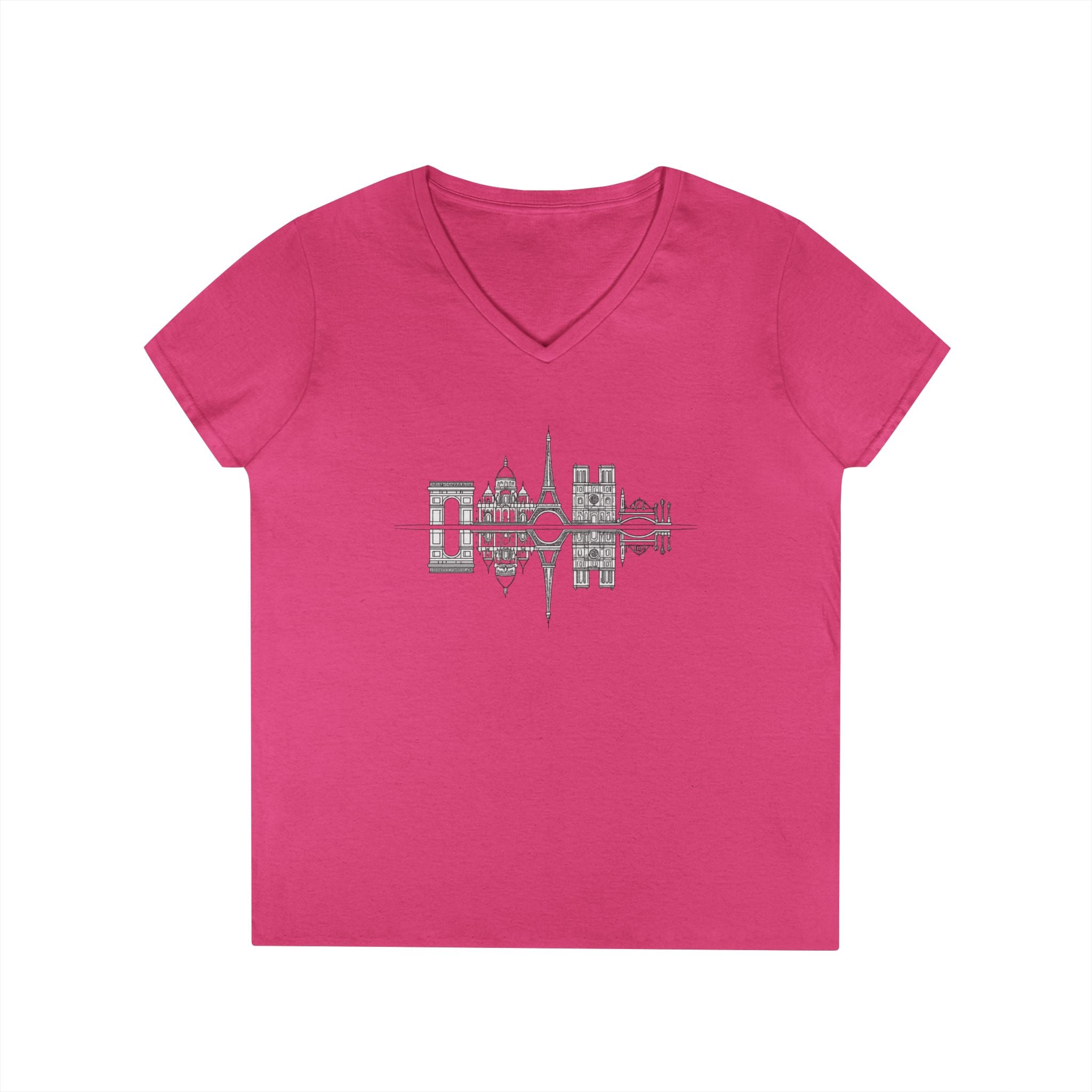 Paris Skyline V-Neck T-Shirt