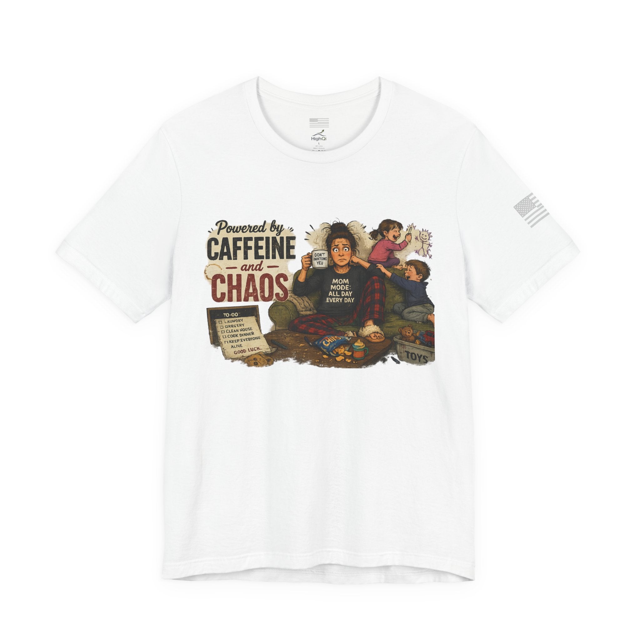 Powered by Caffeine & Chaos - Short Sleeve Tee