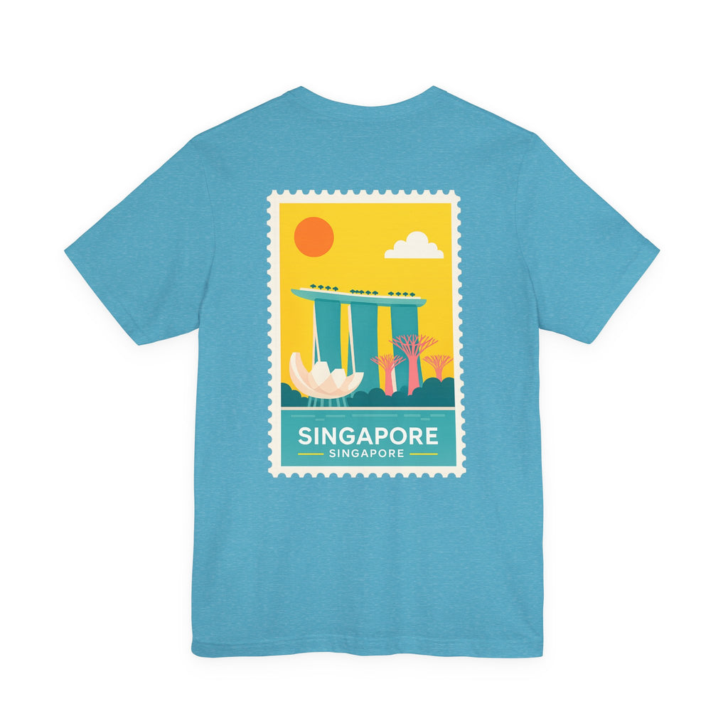 Singapore Postcard Graphic Tee - Vintage Travel Shirt