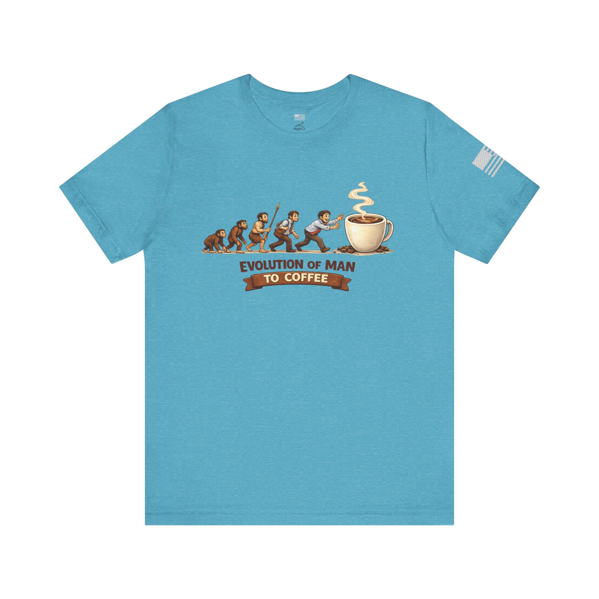 Evolution of Man to Coffee Drinker T-shirt