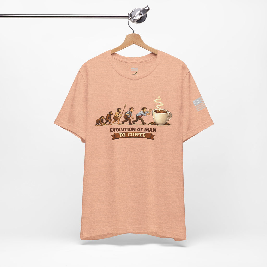 Evolution of Man to Coffee Drinker T-shirt