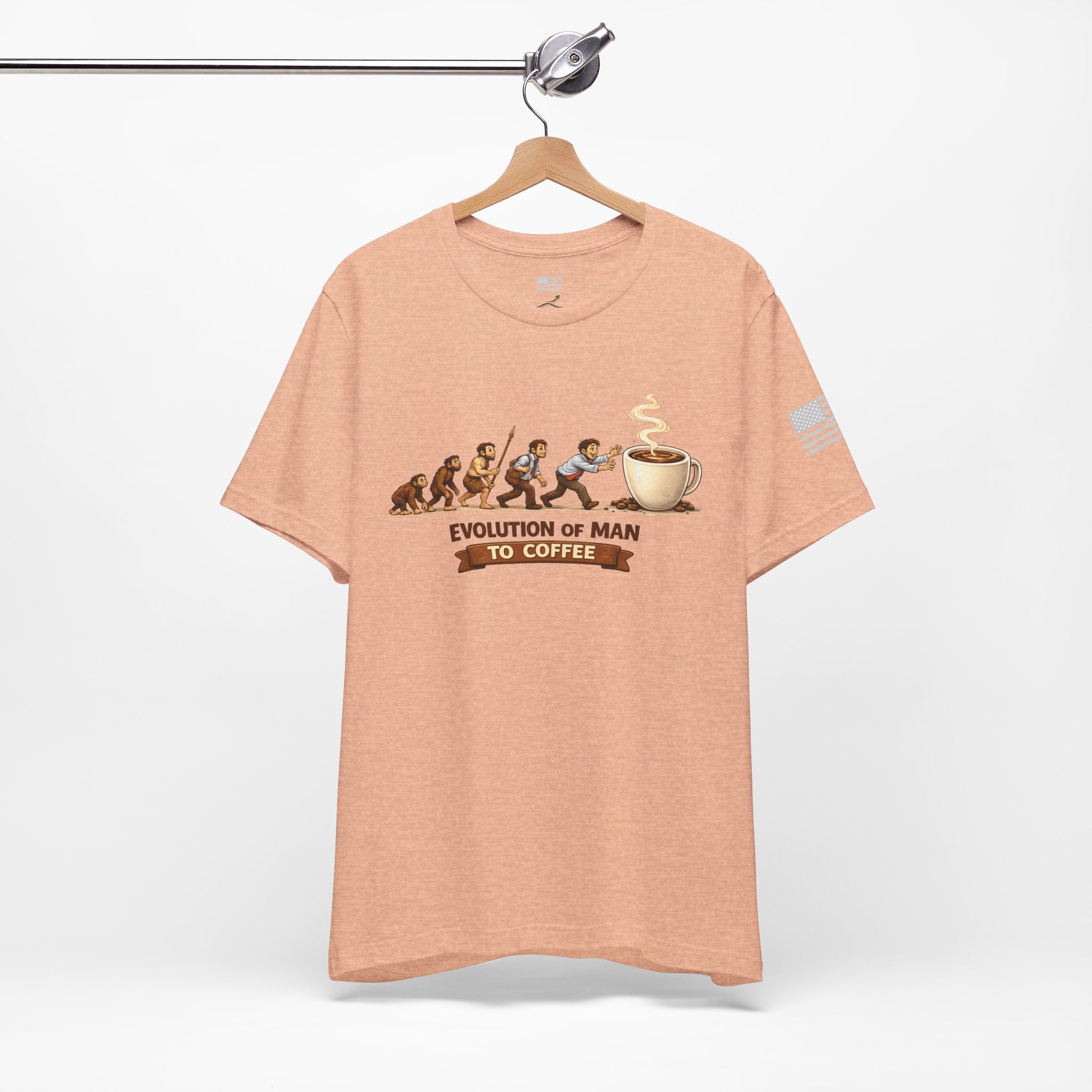 Evolution of Man to Coffee Drinker T-shirt