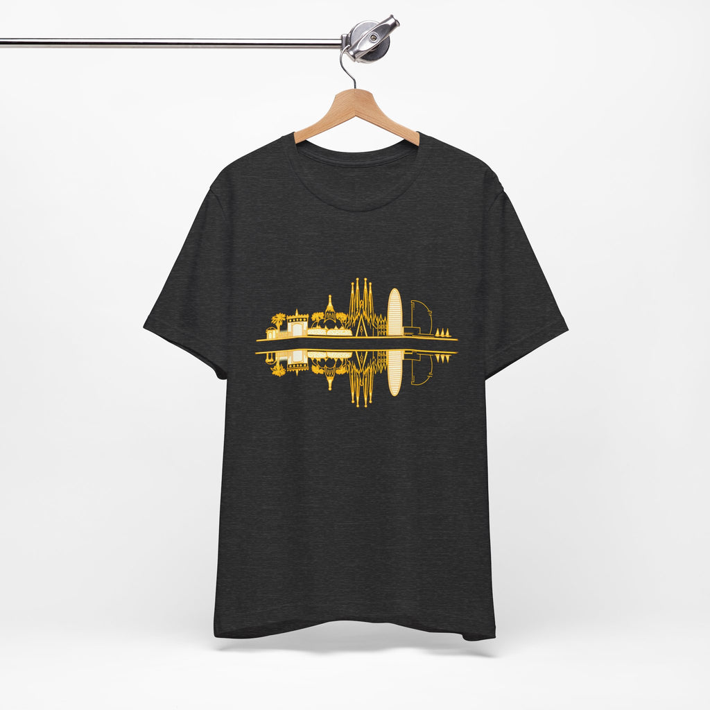 City Skyline Reflection T‑Shirt — Barcelona Landmark