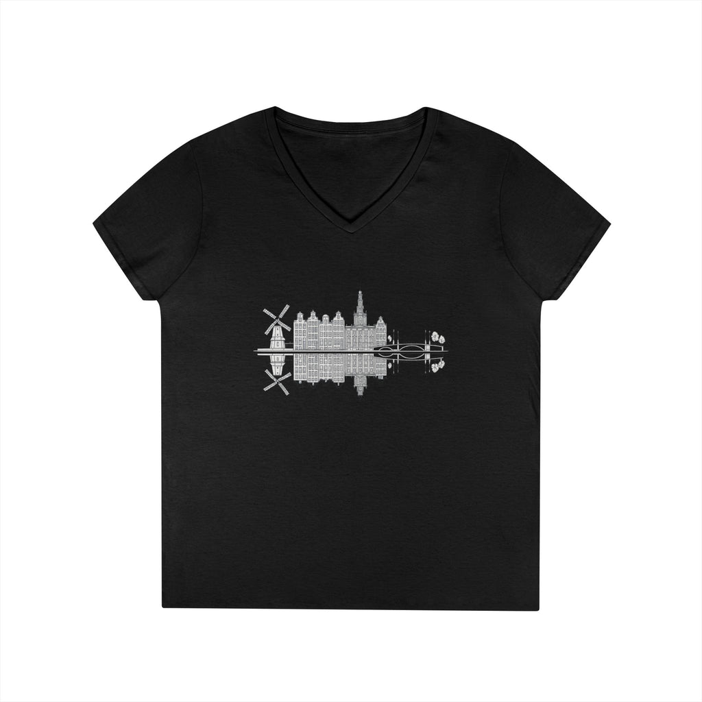 Amsterdam Skyline V-Neck Tee