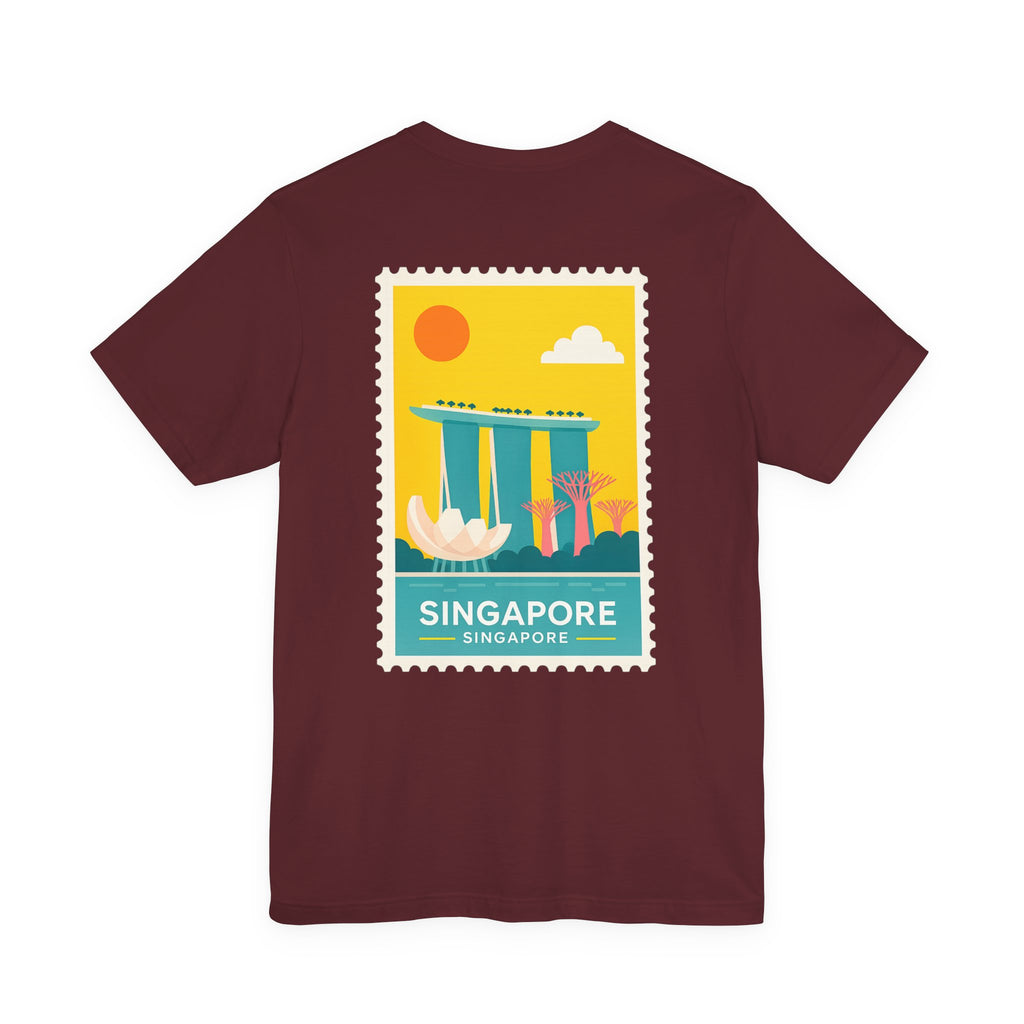 Singapore Postcard Graphic Tee - Vintage Travel Shirt
