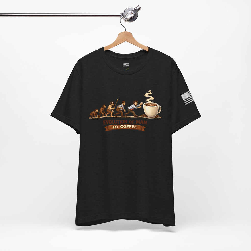 Evolution of Man to Coffee Drinker T-shirt