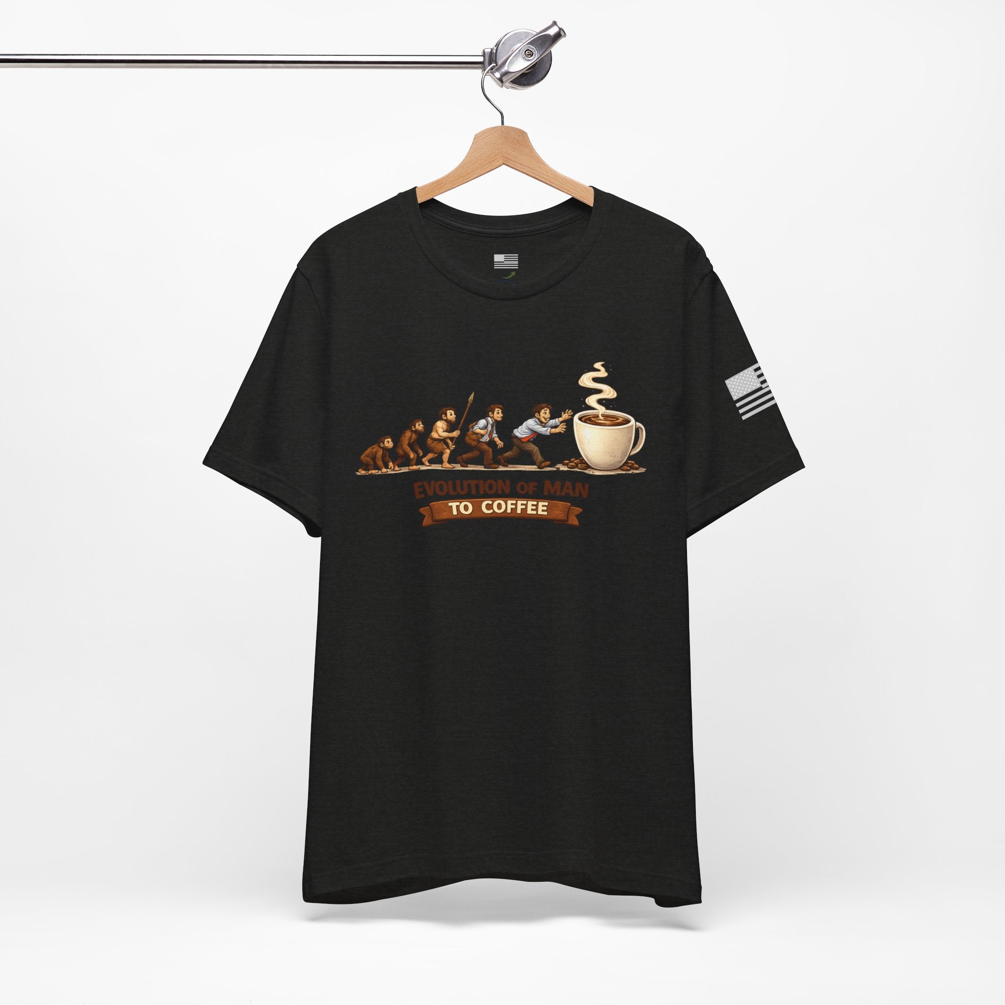 Evolution of Man to Coffee Drinker T-shirt