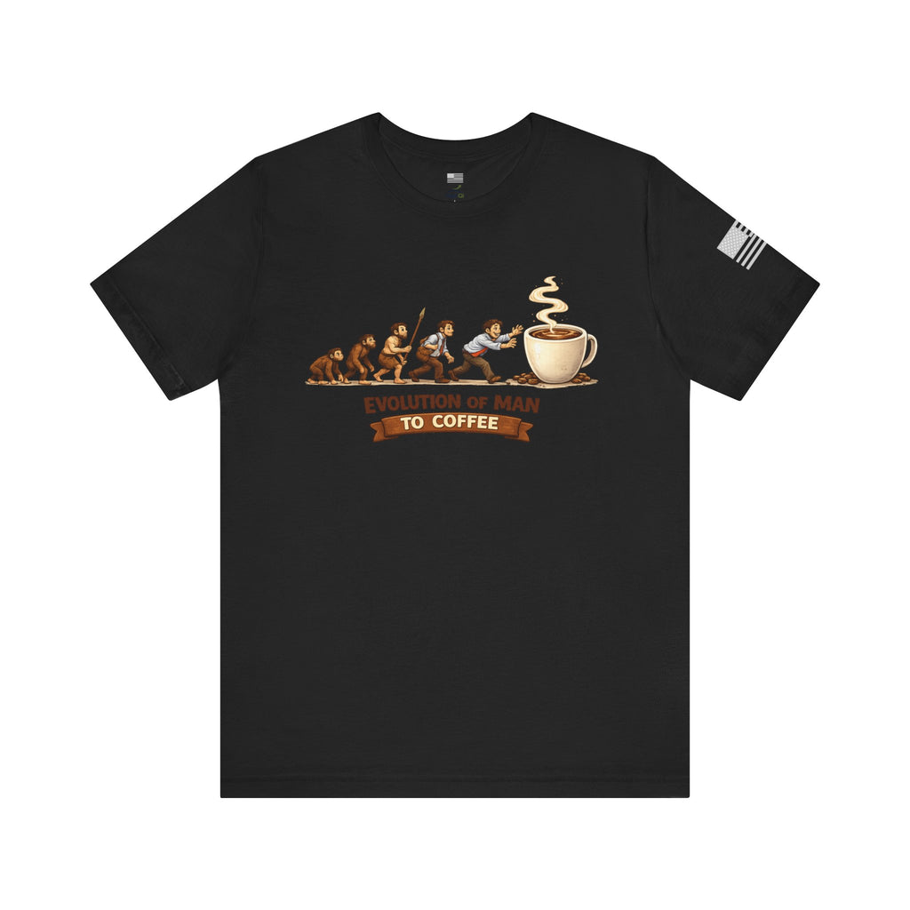 Evolution of Man to Coffee Drinker T-shirt