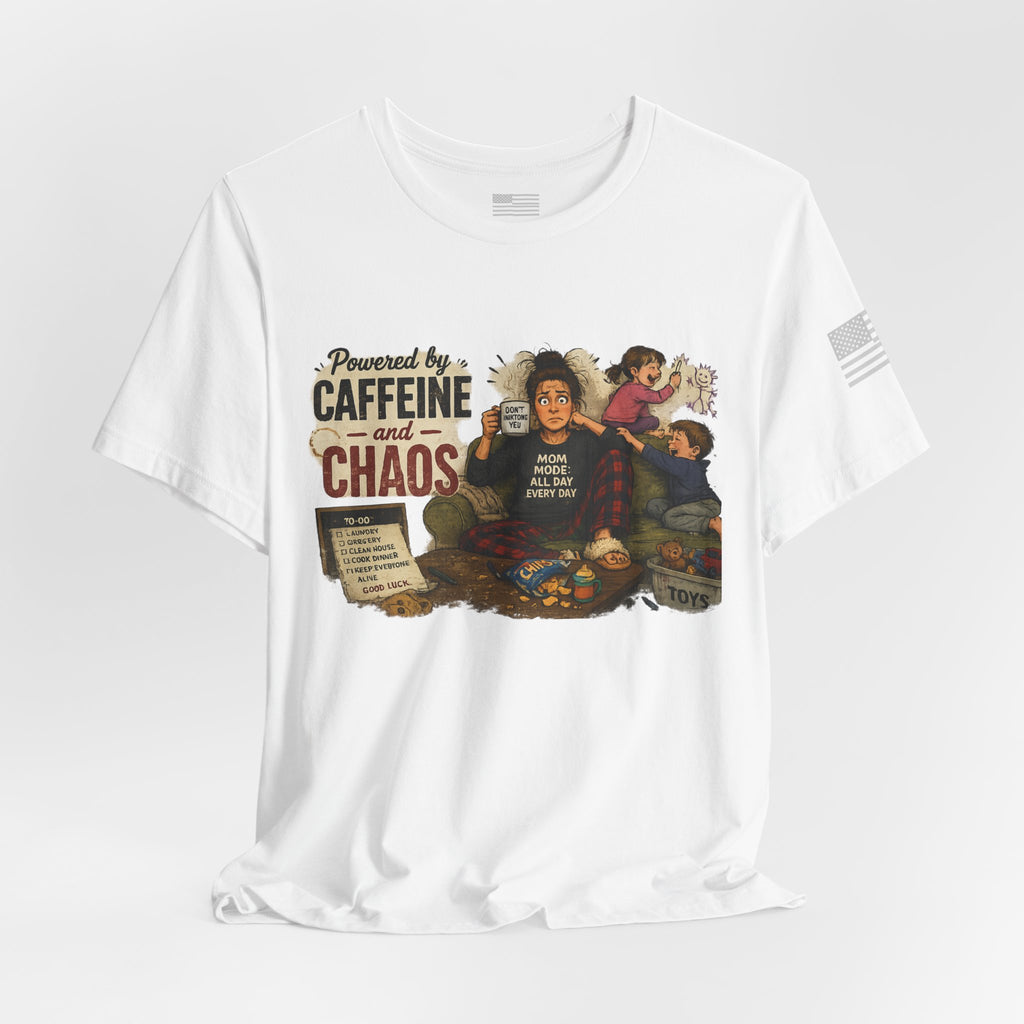 Powered by Caffeine & Chaos - Short Sleeve Tee