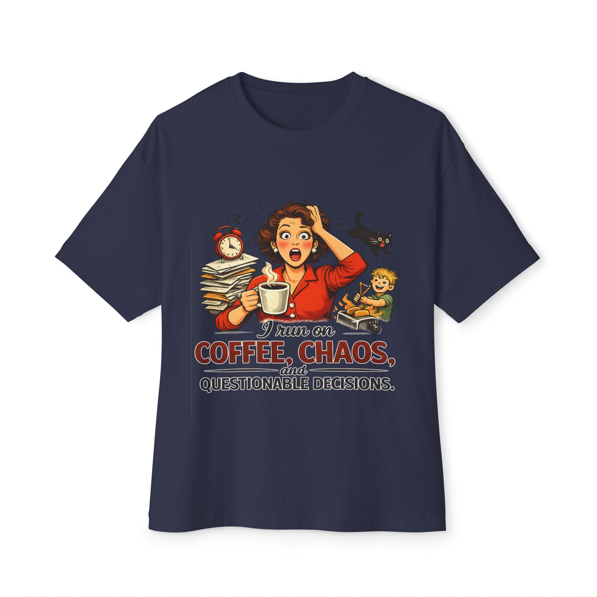 Coffee, Chaos & Questionable Decisions T-Shirt