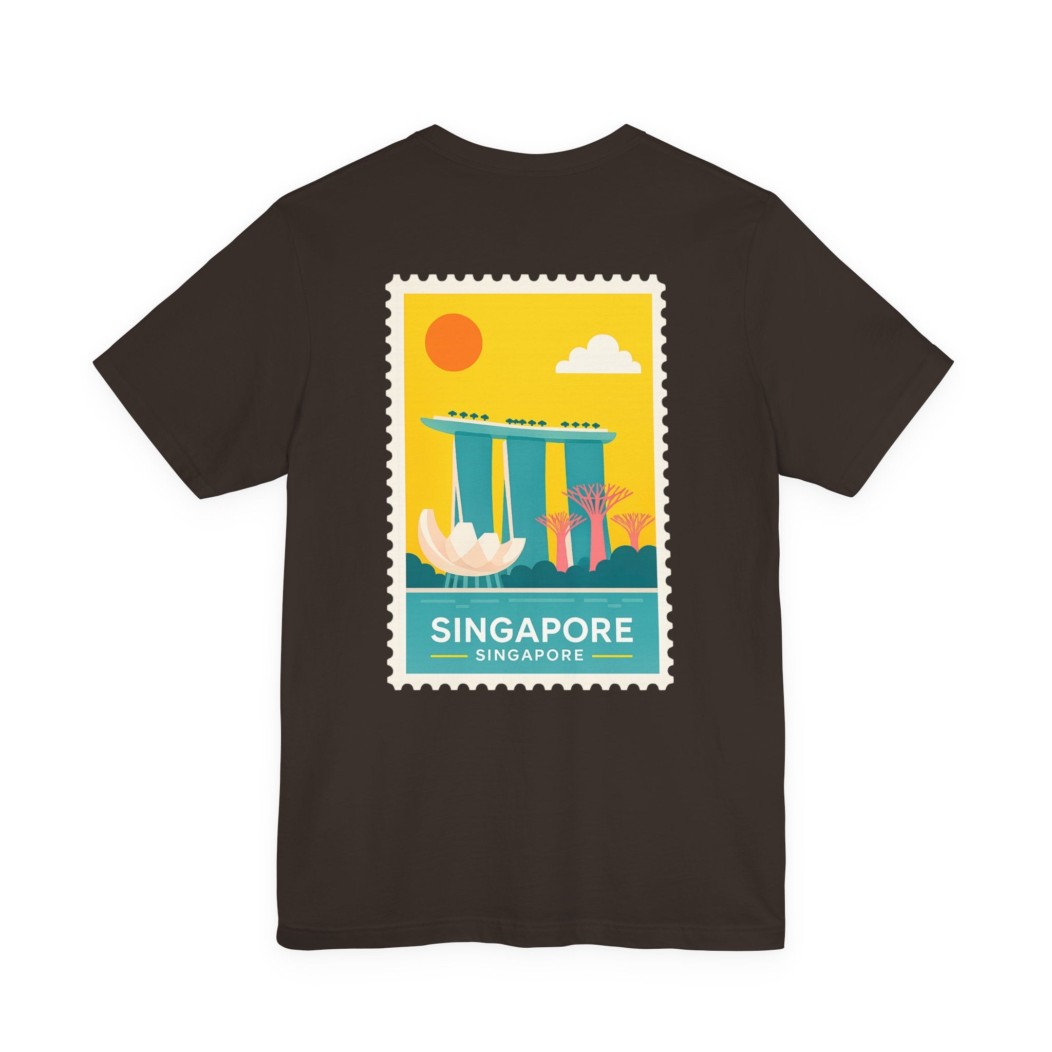 Singapore Postcard Graphic Tee - Vintage Travel Shirt