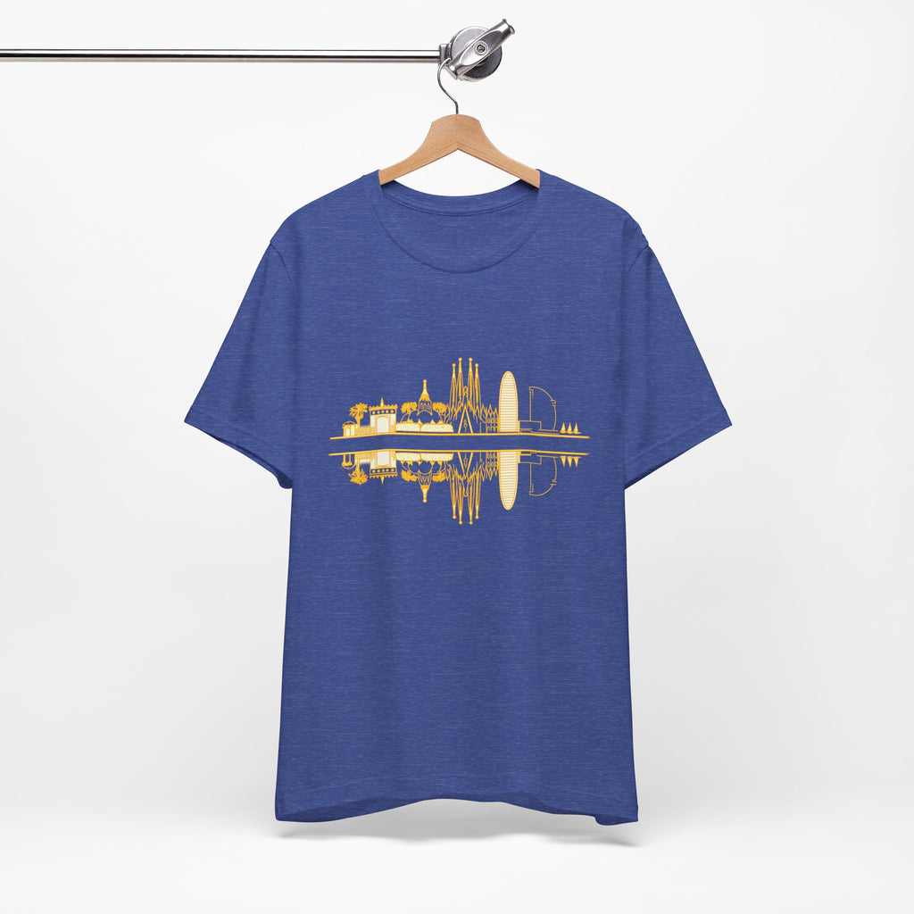 City Skyline Reflection T‑Shirt — Barcelona Landmark