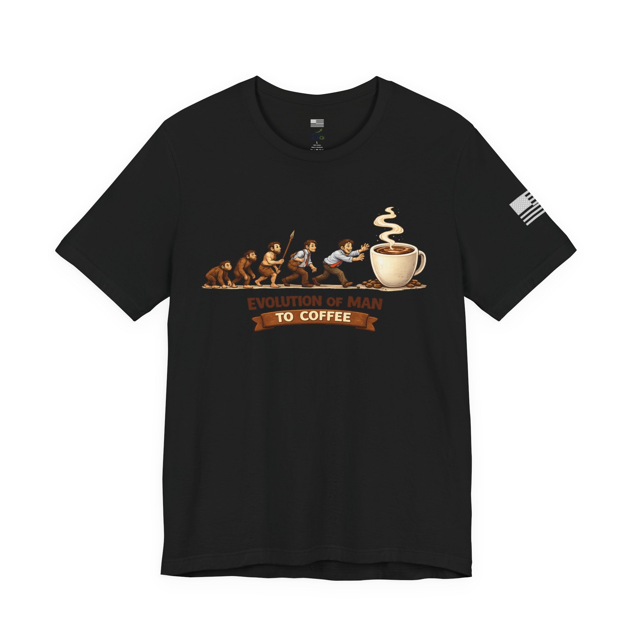 Evolution of Man to Coffee Drinker T-shirt