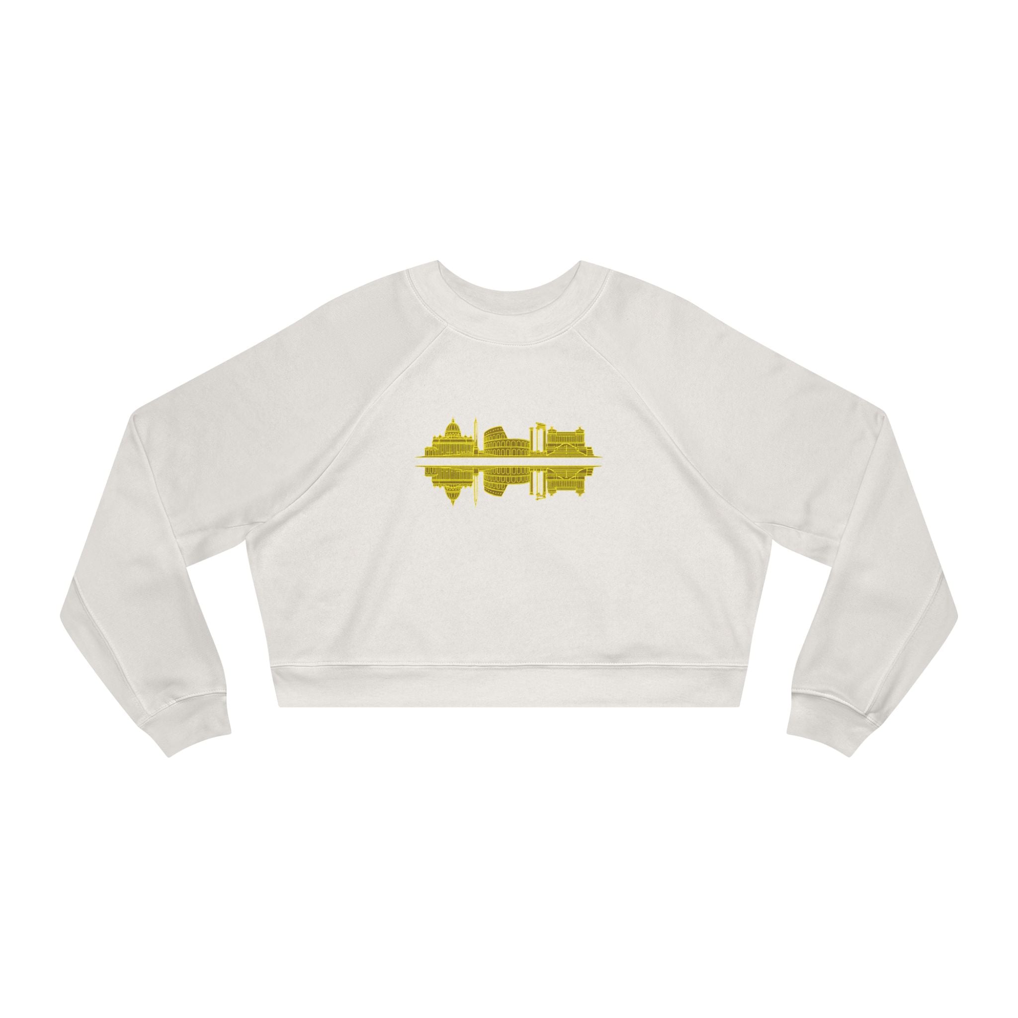 Cropped Pullover — 'ROME' Soundwave Graphic Women's Fleece