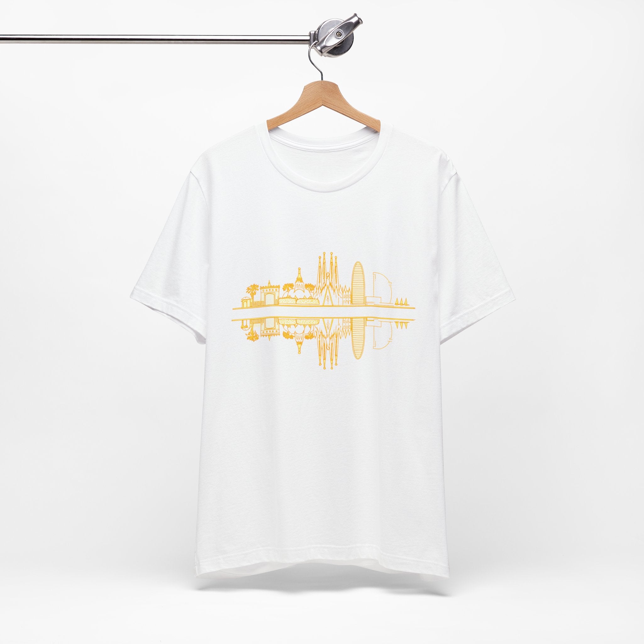 City Skyline Reflection T‑Shirt — Barcelona Landmark