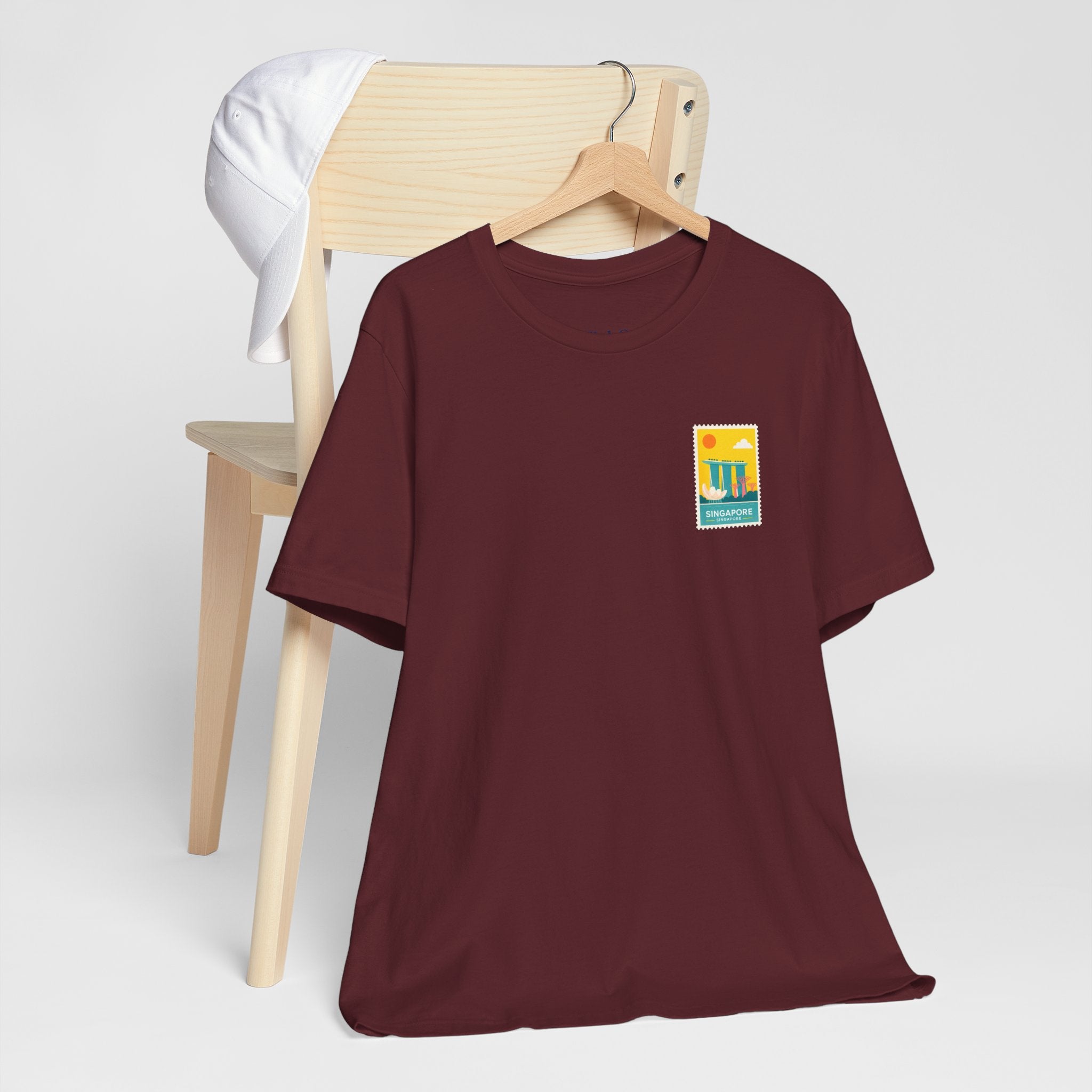 Singapore Postcard Graphic Tee - Vintage Travel Shirt