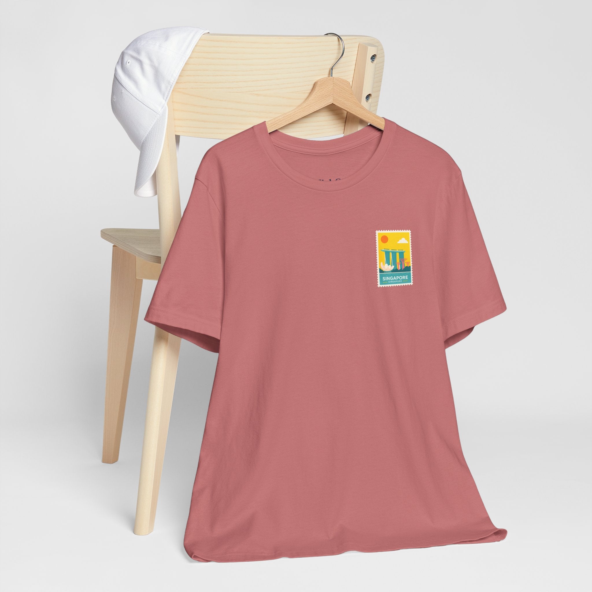 Singapore Postcard Graphic Tee - Vintage Travel Shirt
