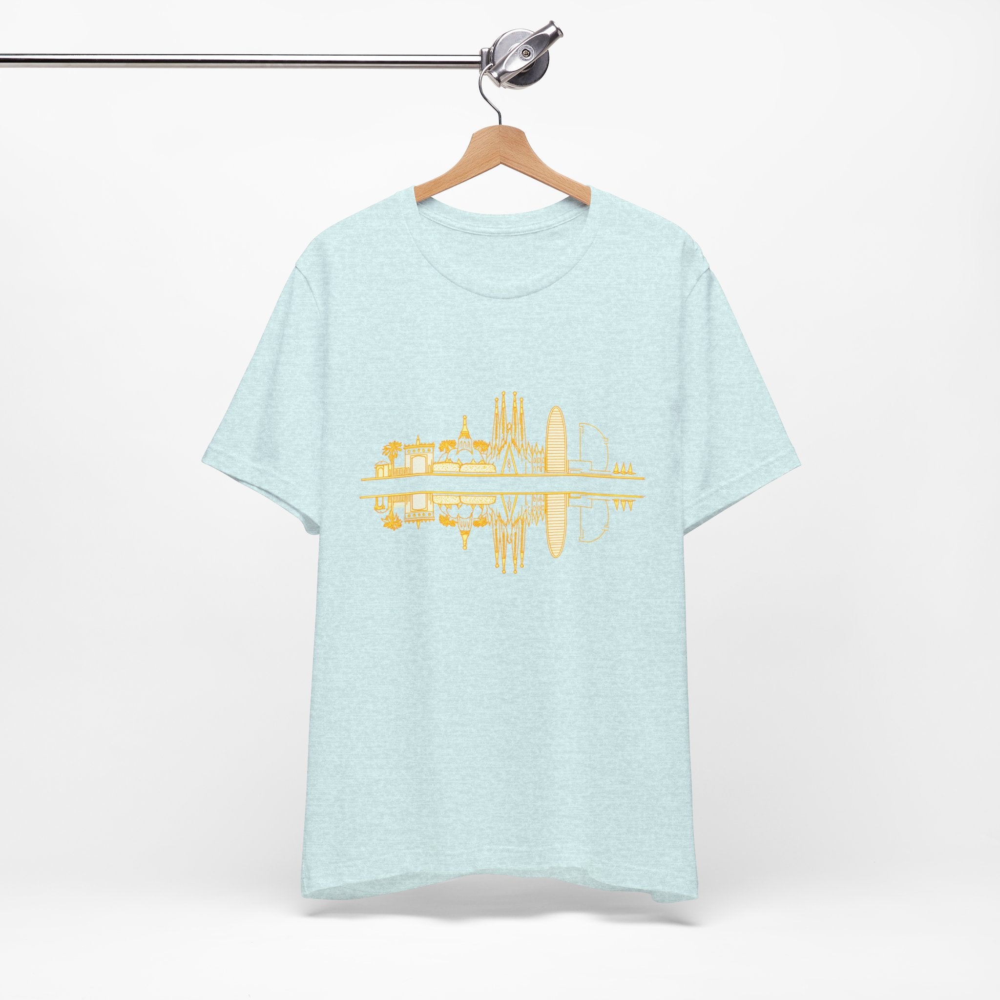 City Skyline Reflection T‑Shirt — Barcelona Landmark