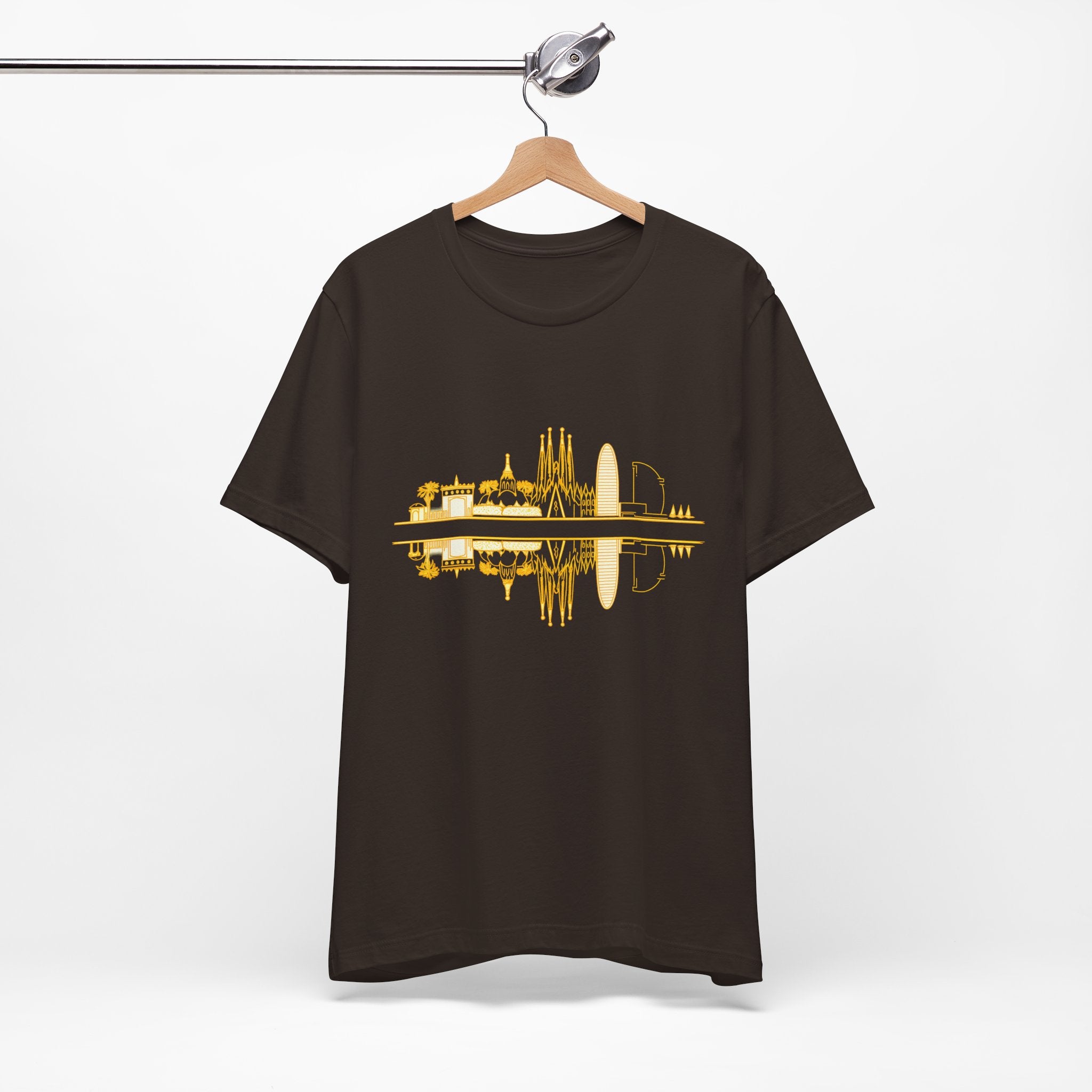 City Skyline Reflection T‑Shirt — Barcelona Landmark