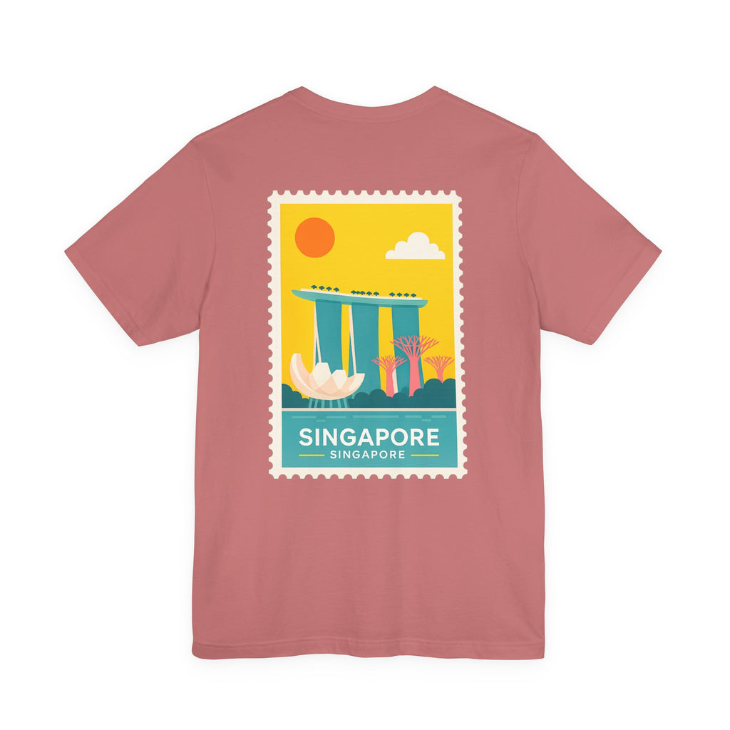 Singapore Postcard Graphic Tee - Vintage Travel Shirt