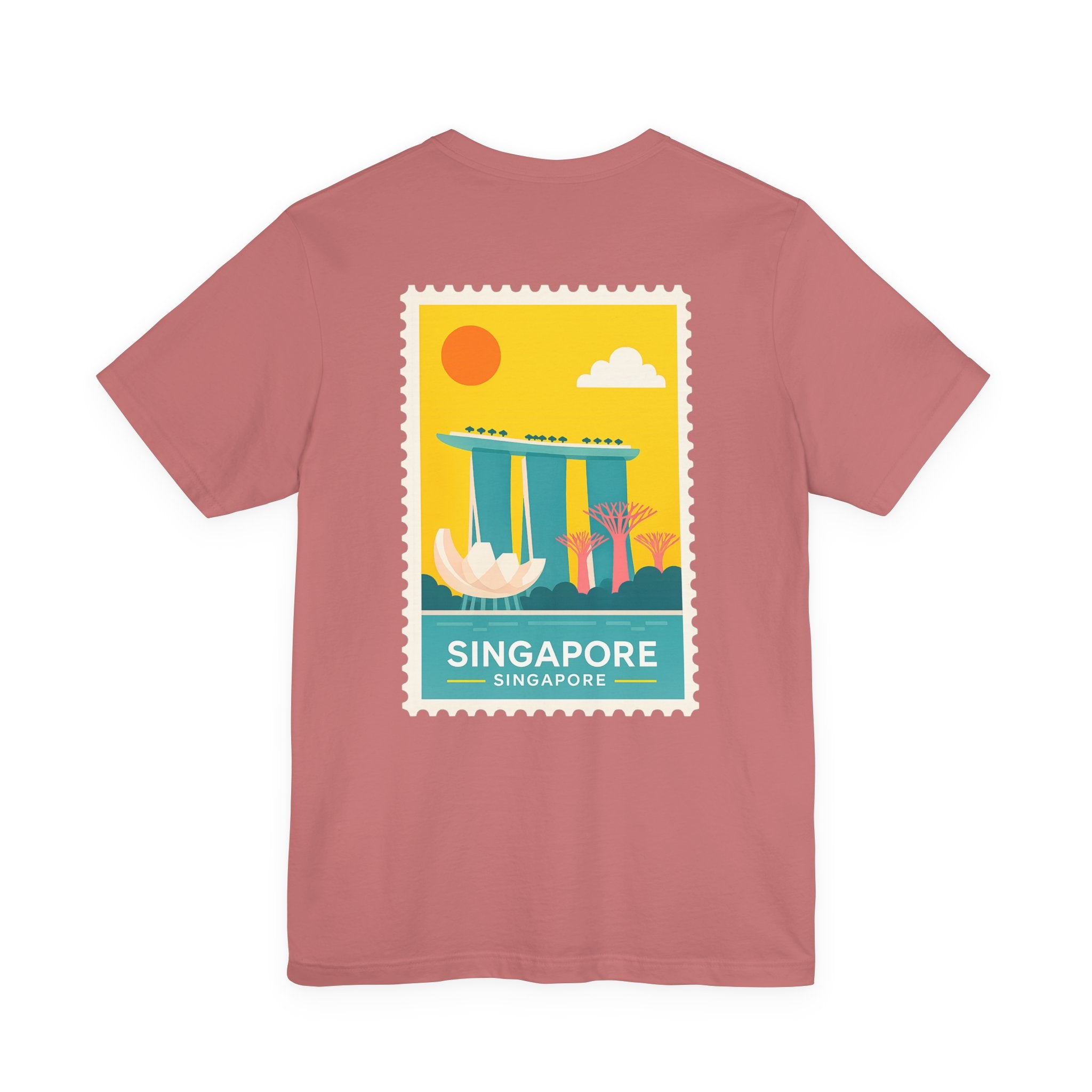 Singapore Postcard Graphic Tee - Vintage Travel Shirt
