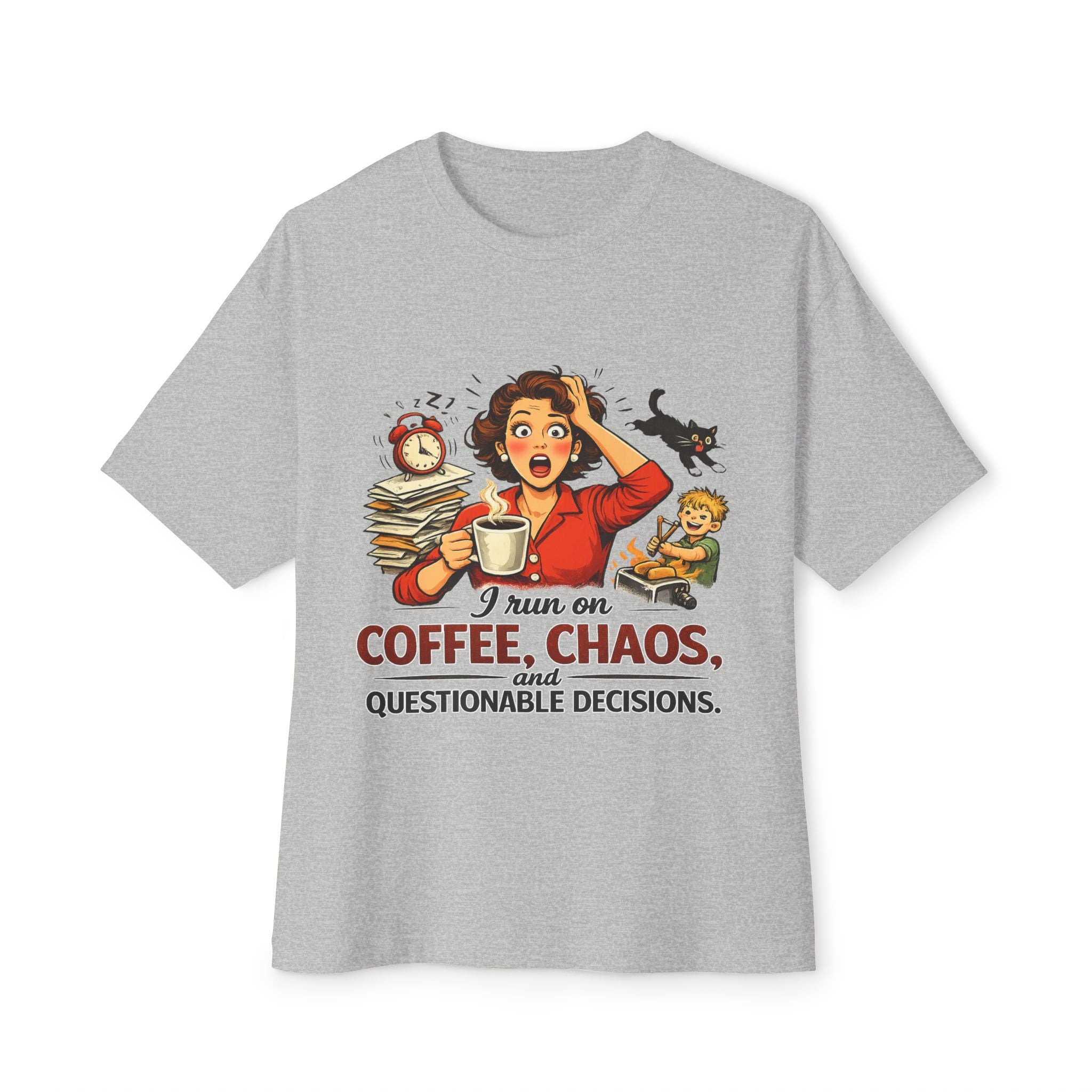 Coffee, Chaos & Questionable Decisions T-Shirt