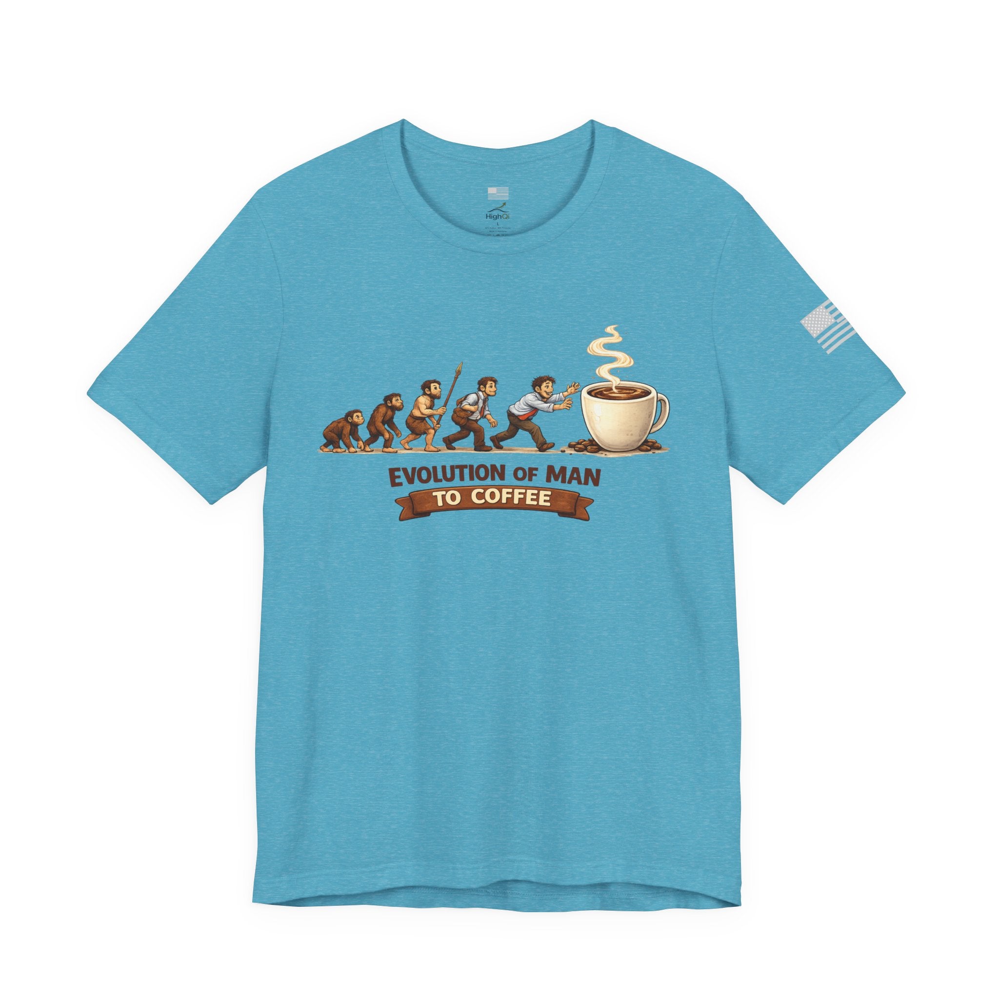 Evolution of Man to Coffee Drinker T-shirt