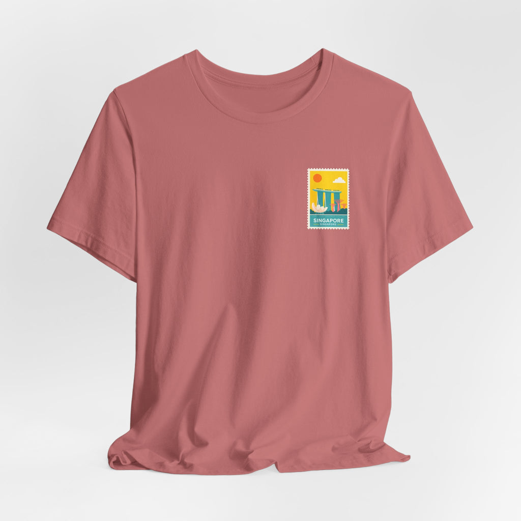 Singapore Postcard Graphic Tee - Vintage Travel Shirt