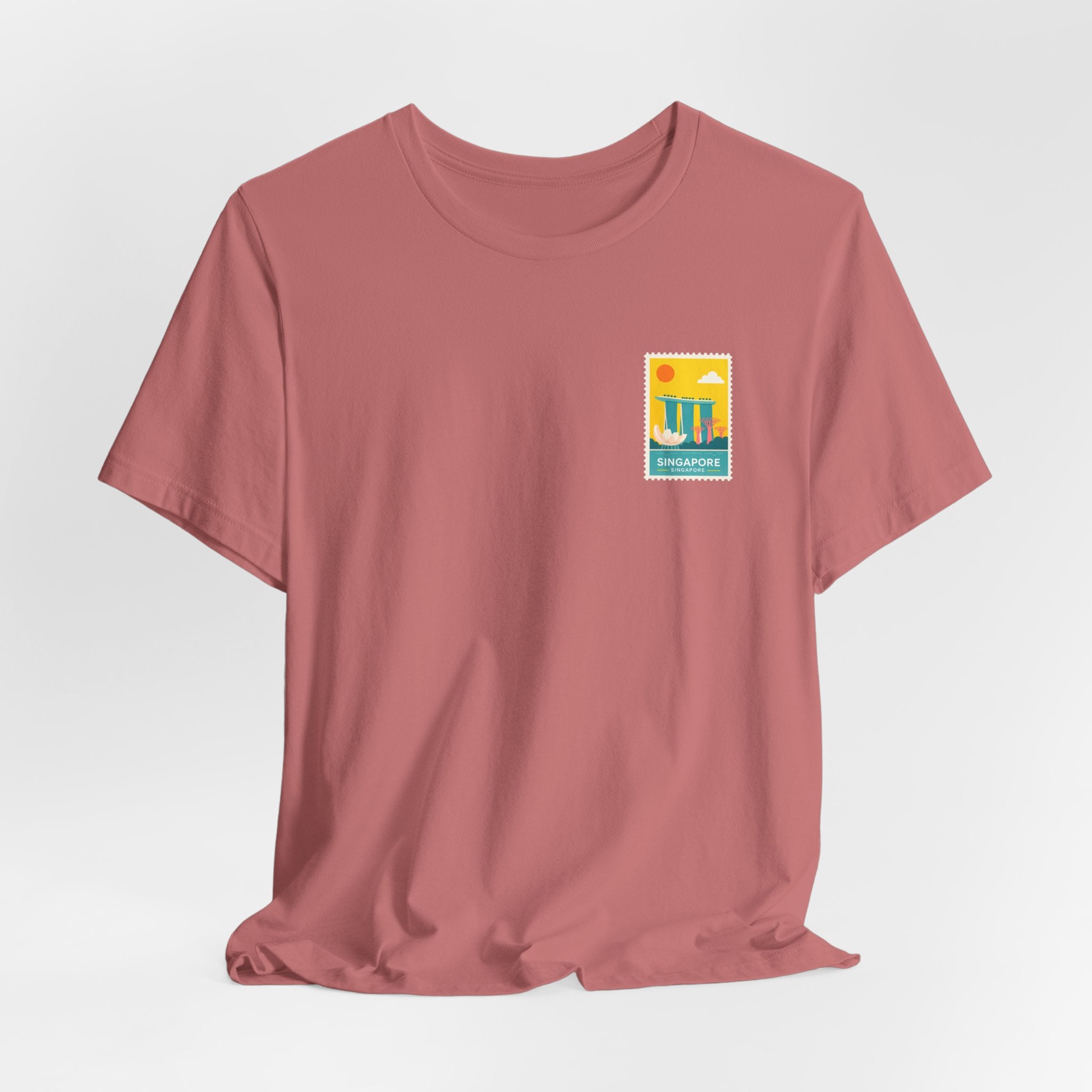 Singapore Postcard Graphic Tee - Vintage Travel Shirt