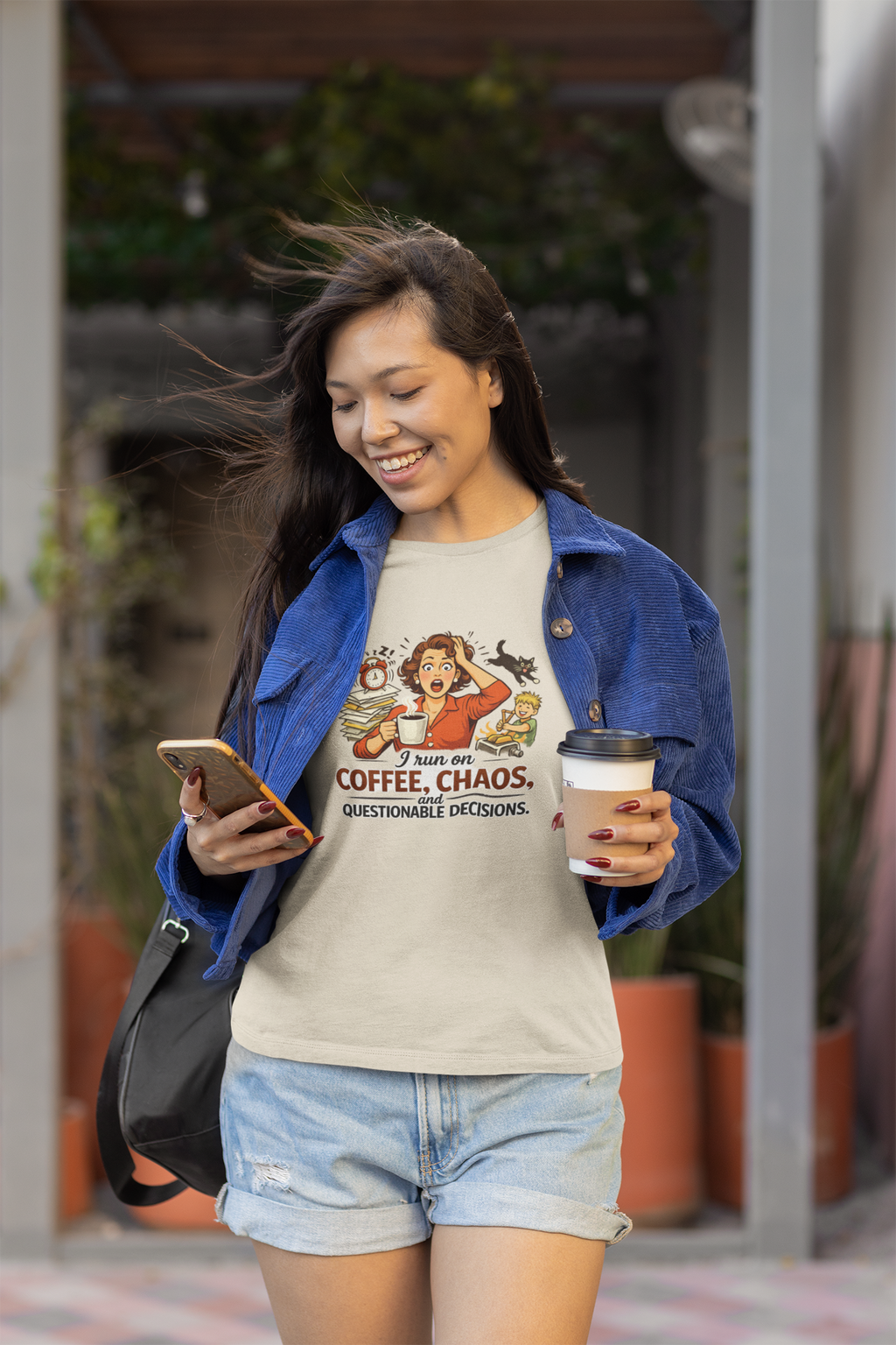 Coffee, Chaos & Questionable Decisions T-Shirt