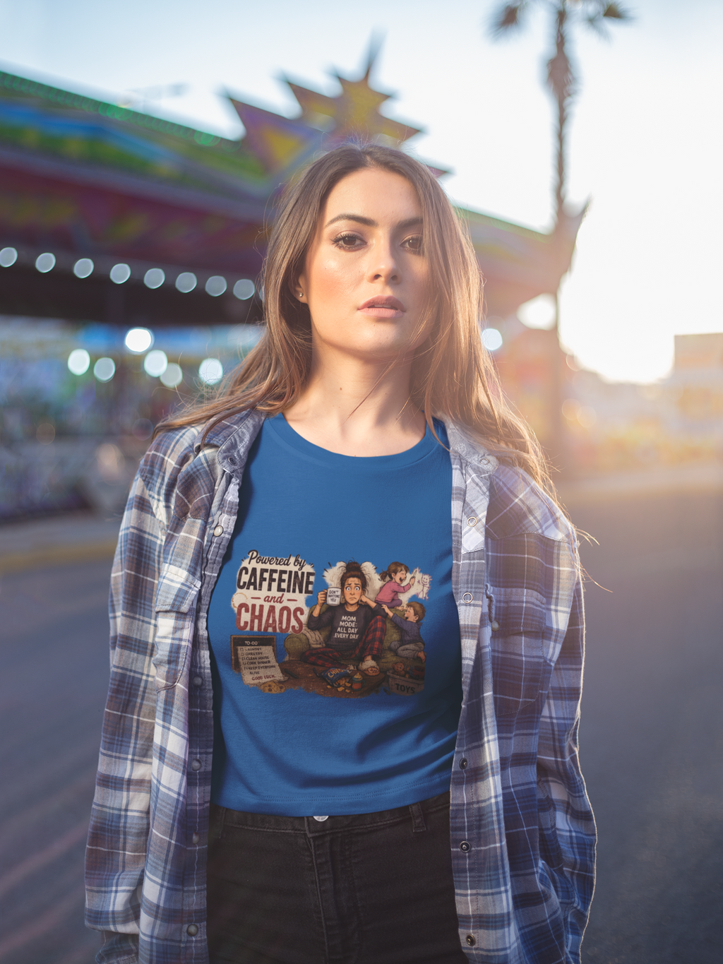 Powered by Caffeine & Chaos - Short Sleeve Tee